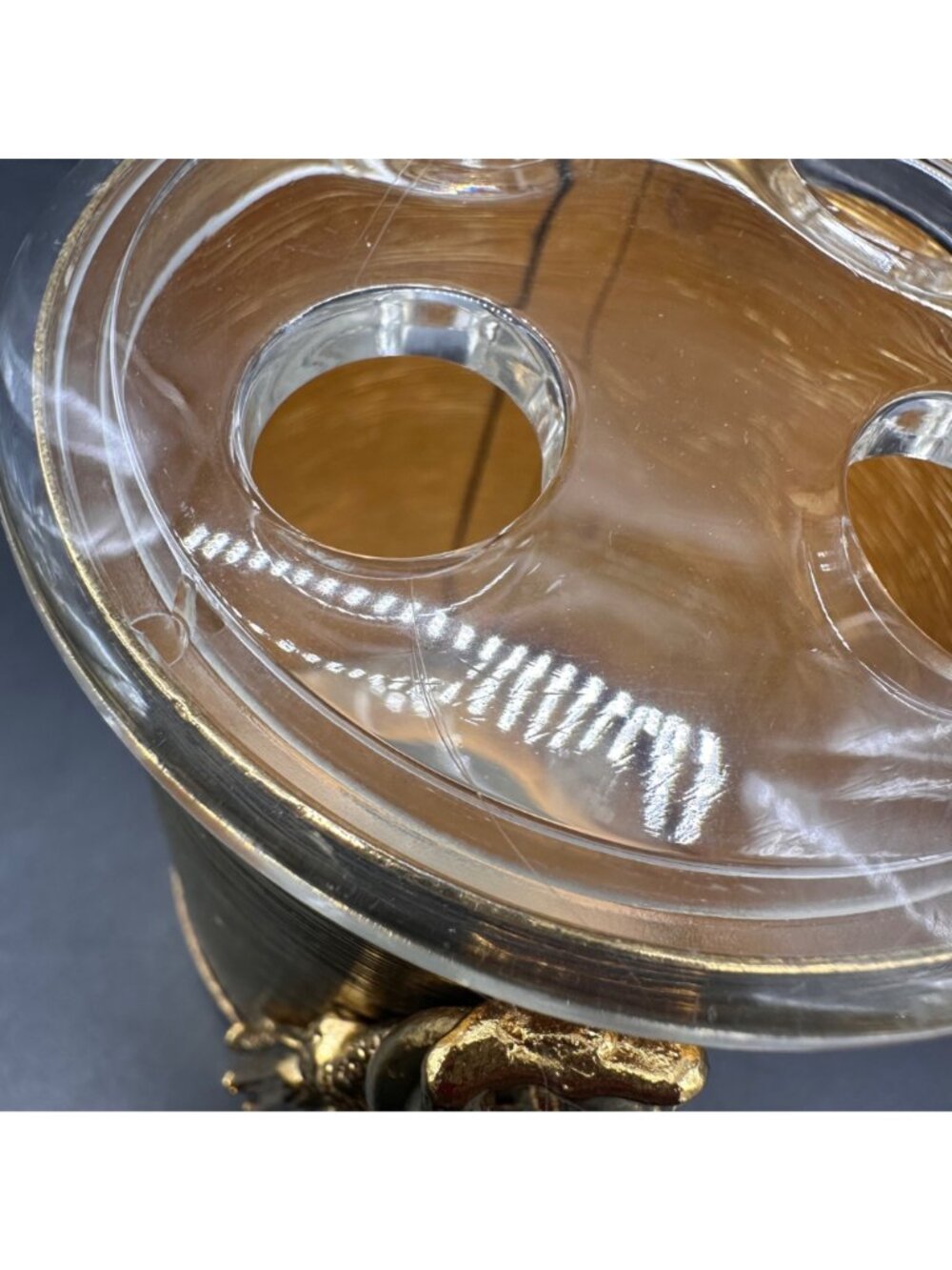 Vintage Gold Hollywood Regency Toothbrush Holder Tassel Stylebuilt USA Retro - Picture 9 of 13